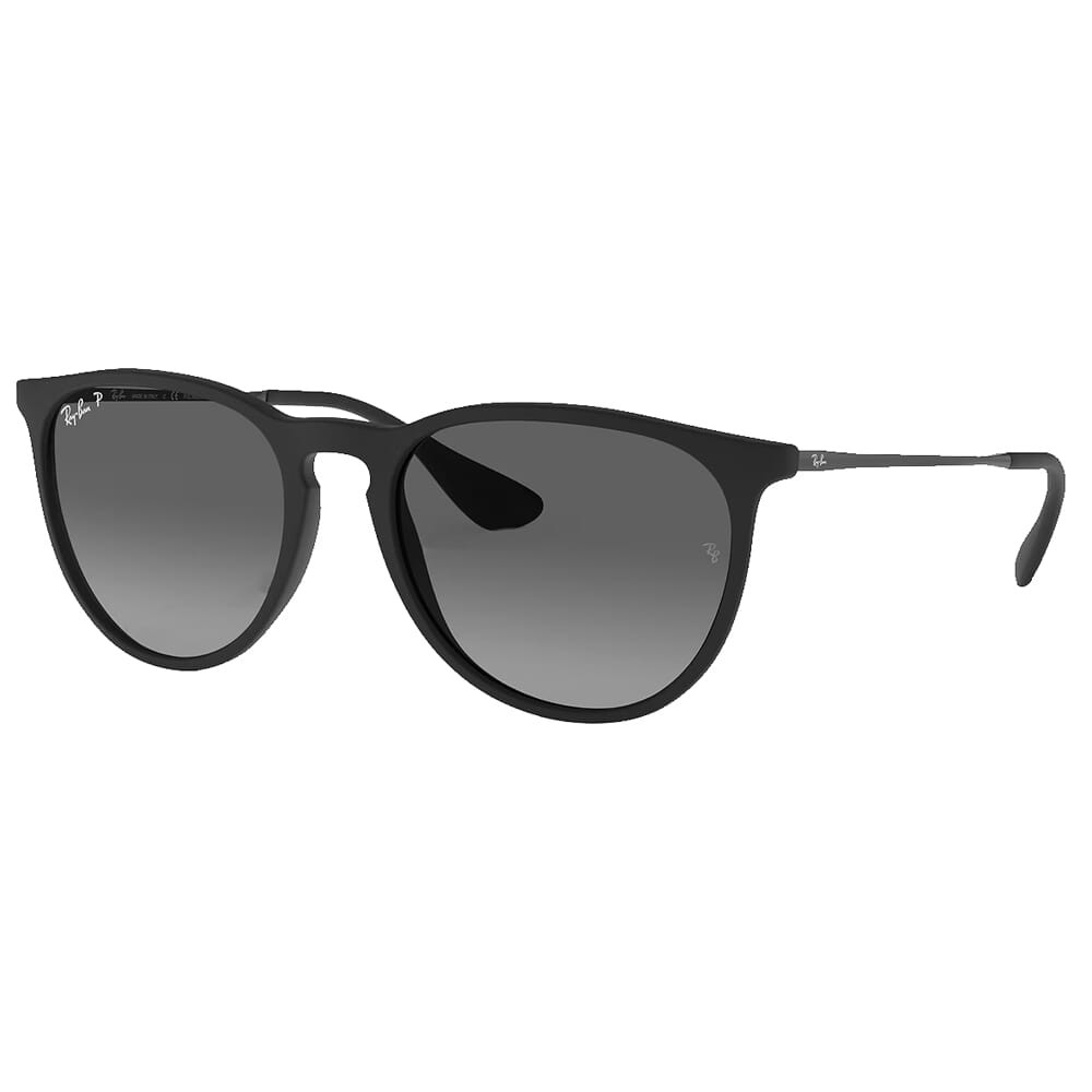 Ray-Ban Erika Color Mix Matte Black Sunglasses w/Grey-to-Light Grey Gradient Polarized Lenses 0RB4171-622/T3-54