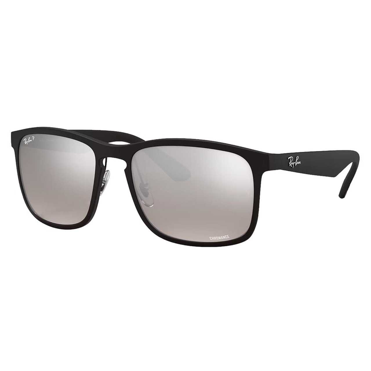 Ray-Ban 0RB4264 Chromance Matte Black Sunglasses w/Grey & Silver Mirror Polarized Chromance Lenses 0RB4264-601S5J-58