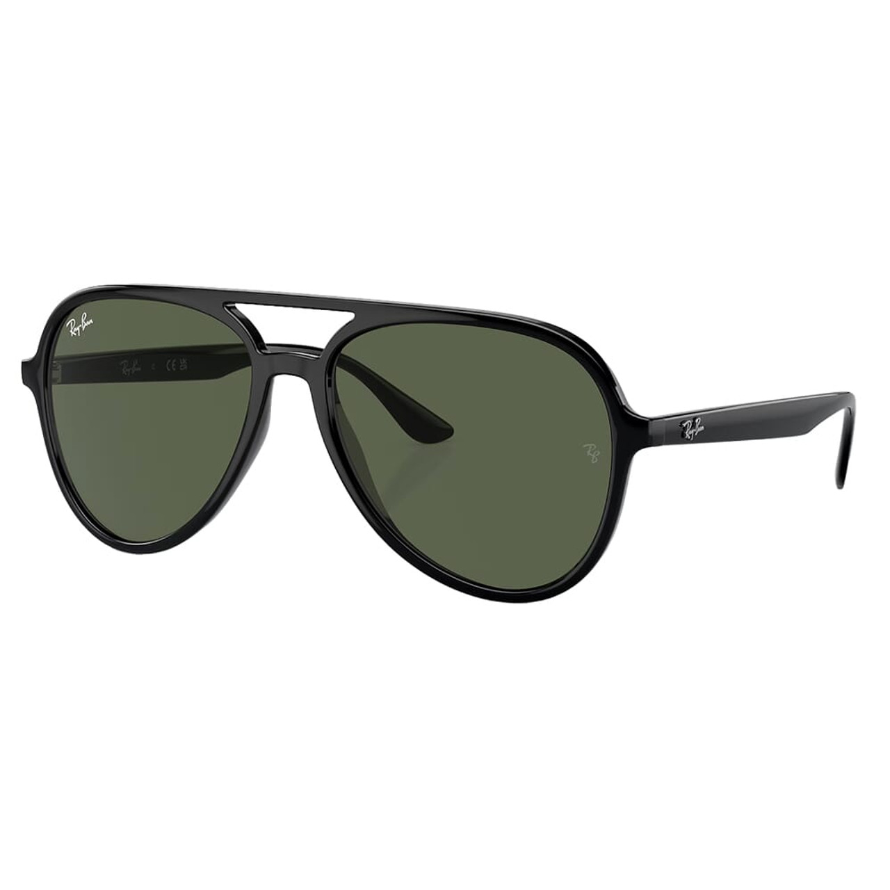 Ray-Ban 0RB4376 Polished Black Sunglasses w/G-15 Dark Green Lenses 0RB4376-601/71-57