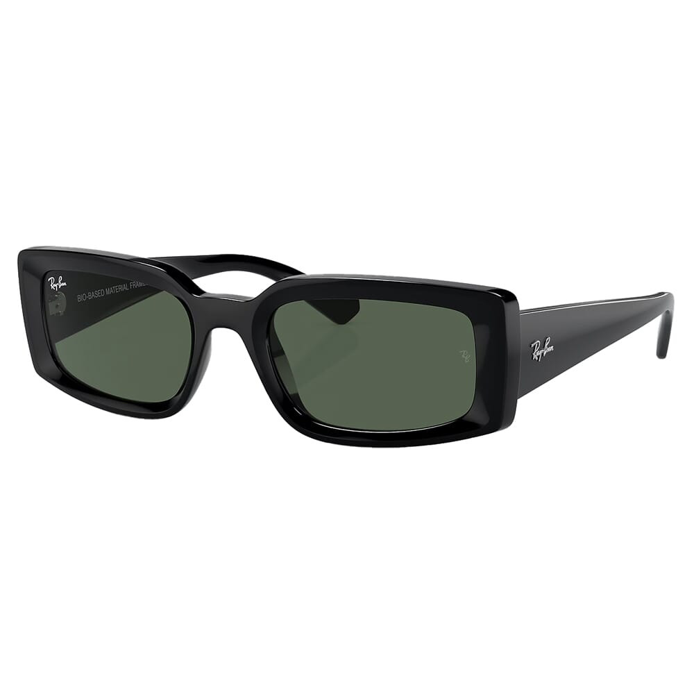 Ray-Ban Killane Bio-Based Polished Black Sunglasses w/G-15 Green Lenses 0RB4395-667771-54