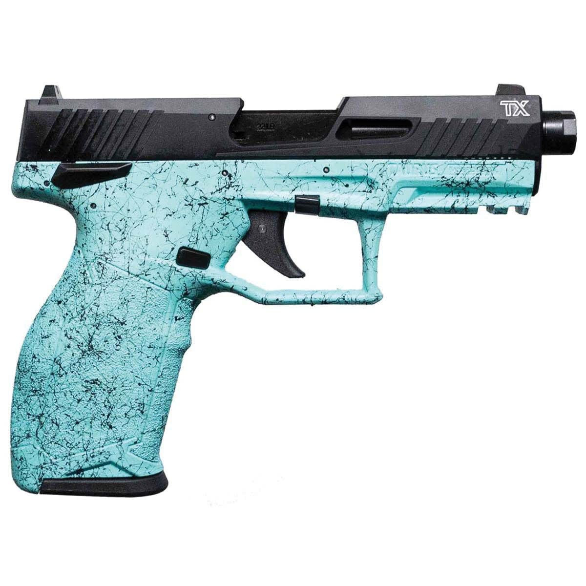 Taurus 2TX22 .22 LR 4" CYN Splat BK/BK Pistol w/(1) 16rd Mag & (1) 22rd 1-2TX22141SP4