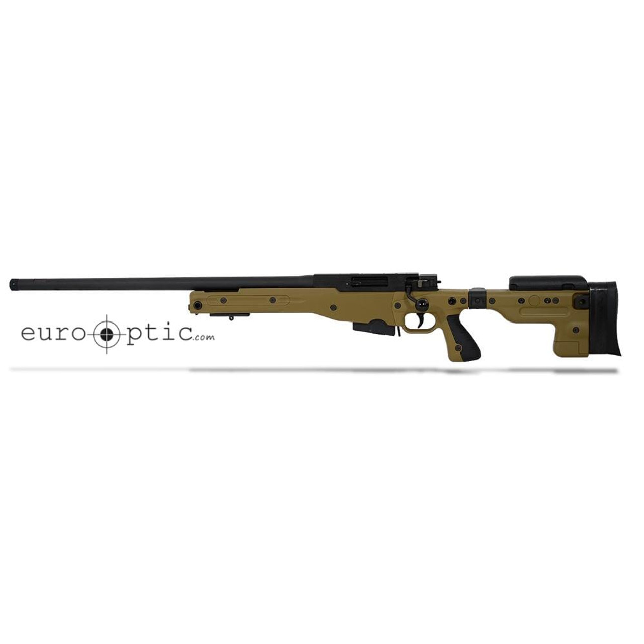 Accuracy International AT 6.5 Creedmoor 24" 5/8"-24 Threaded Folding LH Stock Dark Earth Rifle ATLHFO6524DE