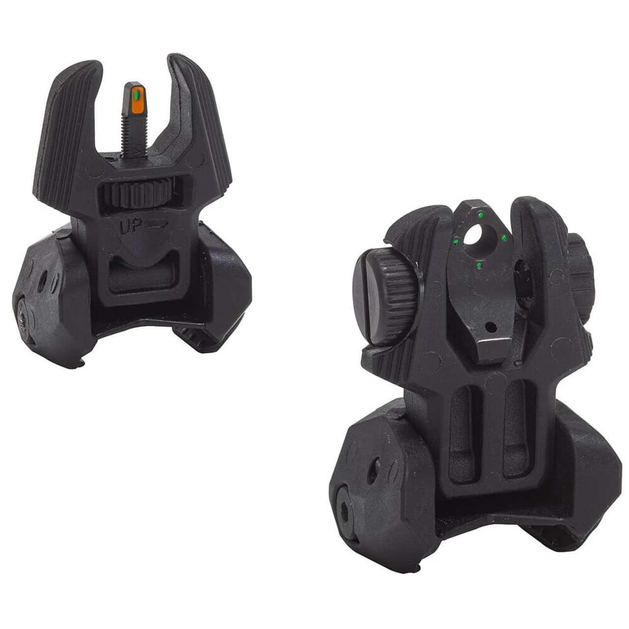 Meprolight FRBS M4D Hyper-Bright Orange Front/4-Dot Green Rear Tritium Illum Flip Backup Sight Set 403240