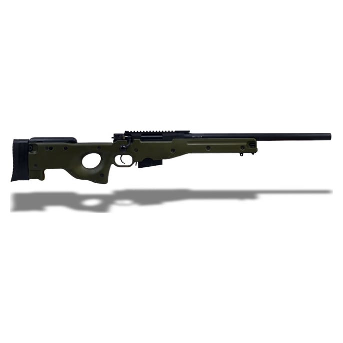 Accuracy International AW .308 20' Plain bbl, No Brake, Pic Rail, Fixed Stock, Green