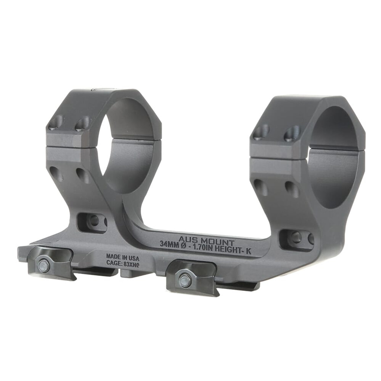 Reptilia AUS 34mm 1.70" Short Black Optic Mount 100-248