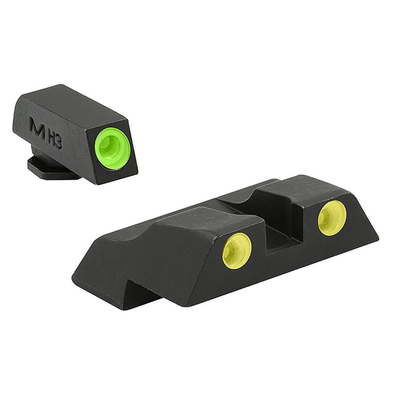 Meprolight Tru-Dot Glock 26, 27 Green/Yellow Fixed Pistol Sight Set 102263201