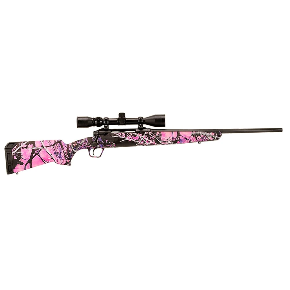 Savage Arms AXIS XP Compact Muddy Girl 6.5 Creedmoor 20" 1:8" Bbl Muddy Girl Camo BA Rifle w/Weaver 3-9x40mm Scope & (1) 4rd Mag 57476