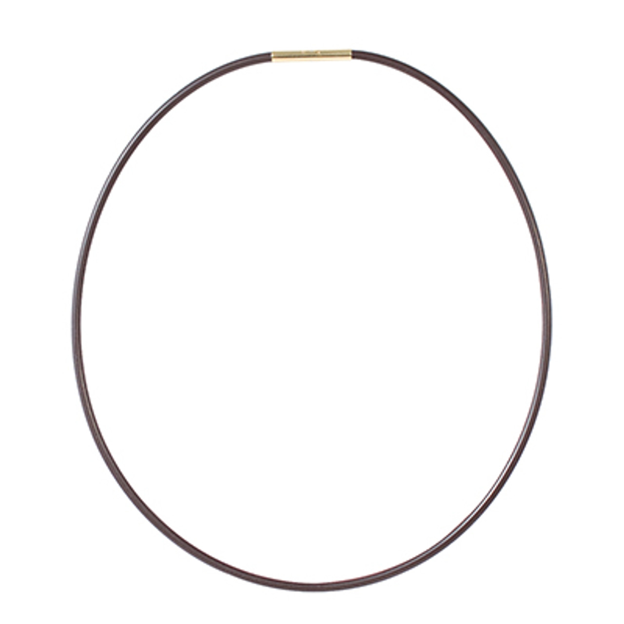 Alex Sepkus Brown 3mm Silicone Necklace with Stainless Steel Core CH-IN173.0