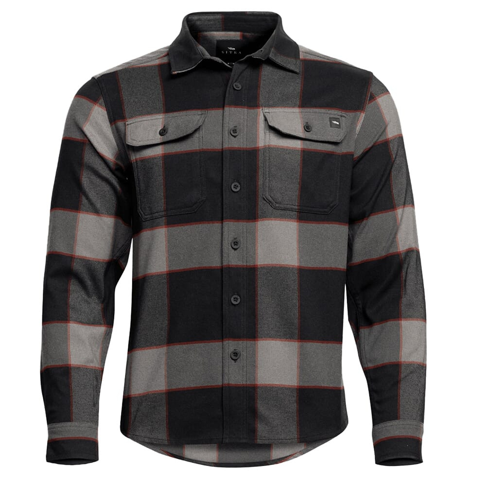 Sitka Gear Bridger Flannel Sitka Black Plaid Large 600073-BKP-L