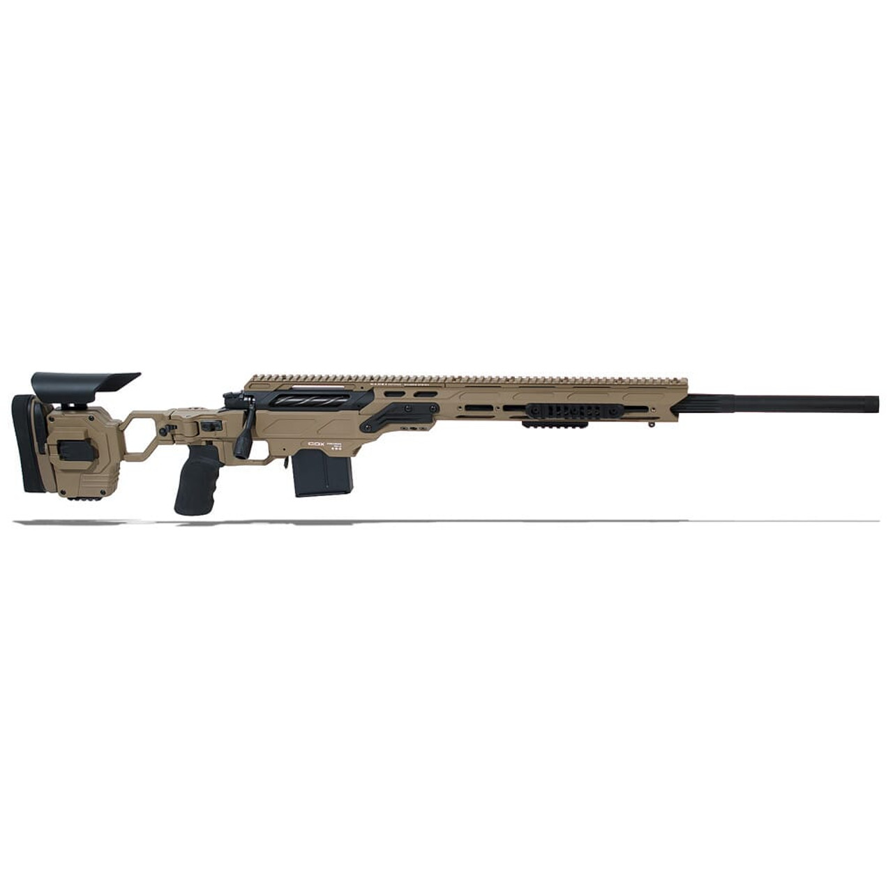 Cadex Defense Guardian Lite rifle 6.5 Creedmoor 24" Bbl 20 MOA 1:8 Standard w/ Magazine & Hybrid Tan-Black
