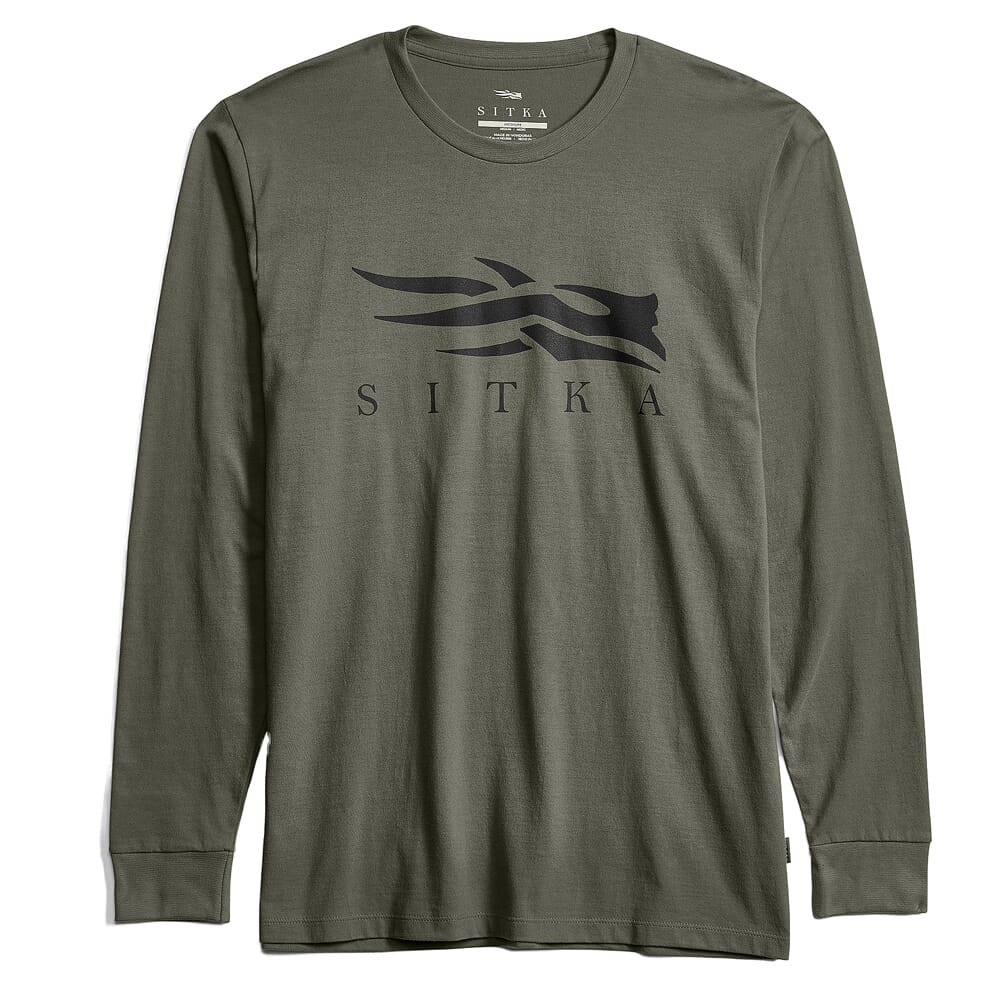 Sitka Gear Icon Long Sleeve Tee Hemlock Green Small 600092-HEM-S