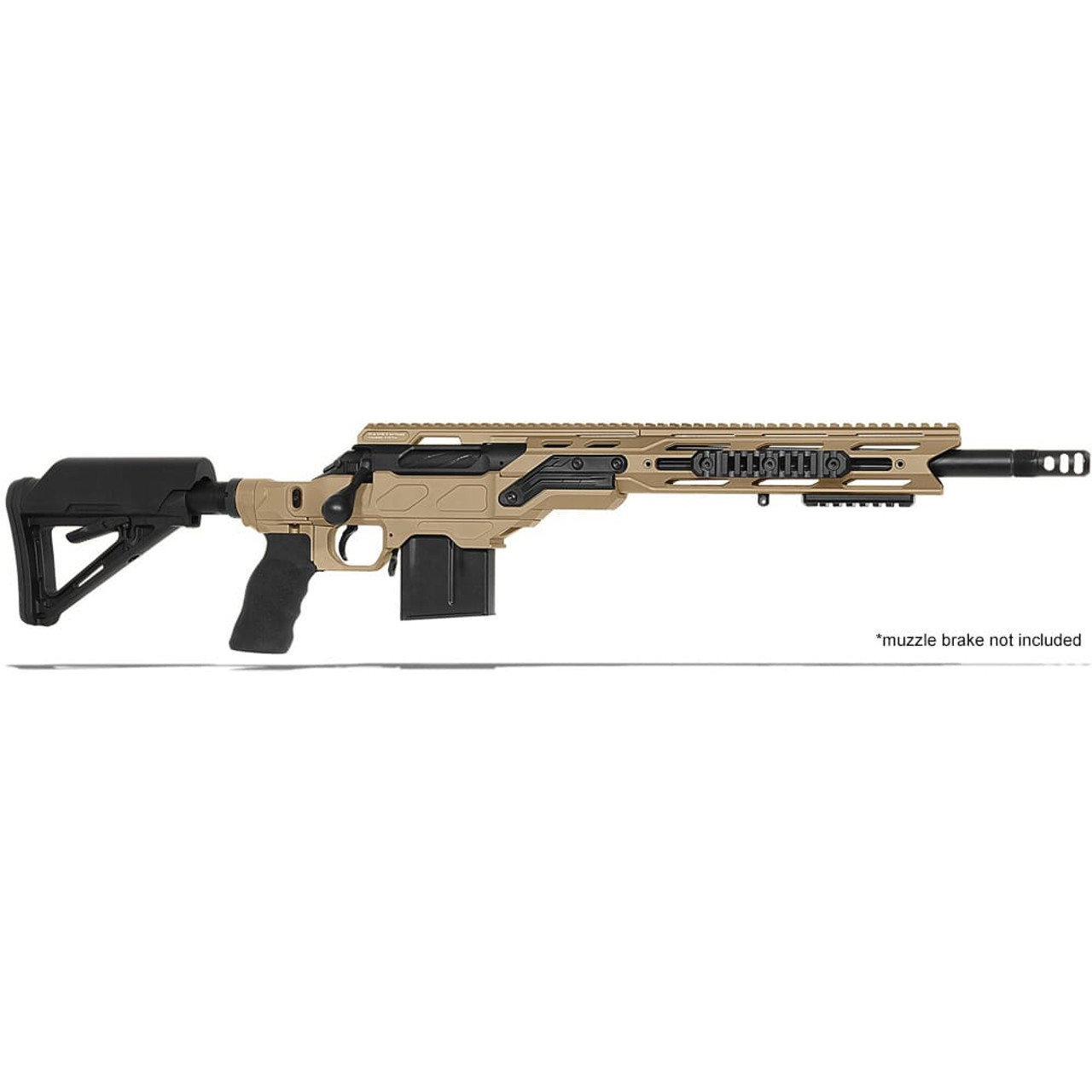 Cadex Defense CDX-R7 CPS (Takedown) SA 6.5 Creedmoor 16.5" 1:10" Bbl Hybrid Tan/Blk Rifle w/MX1 MB CDXR7-COPS-308-165-BR20-D2E1N-HTB