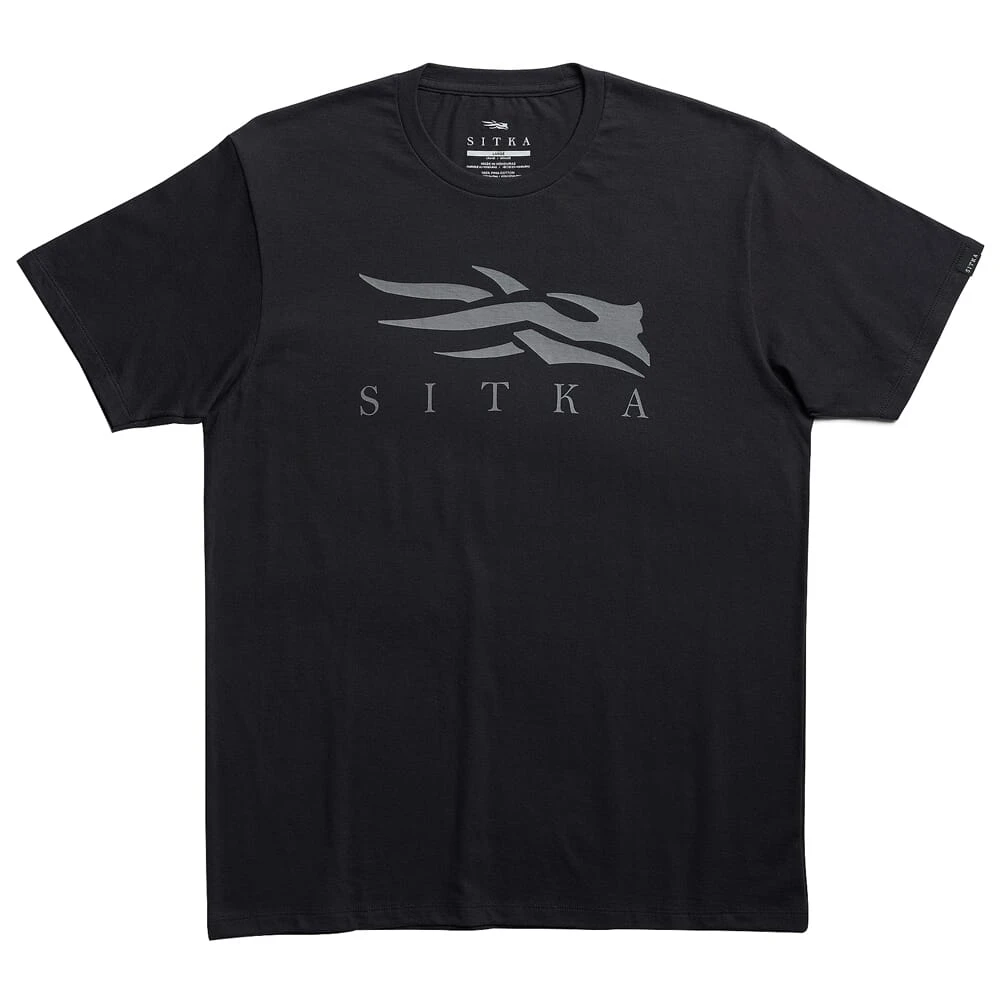 Sitka Gear Icon Tee Black Charcoal Large 600087-BKCH-L