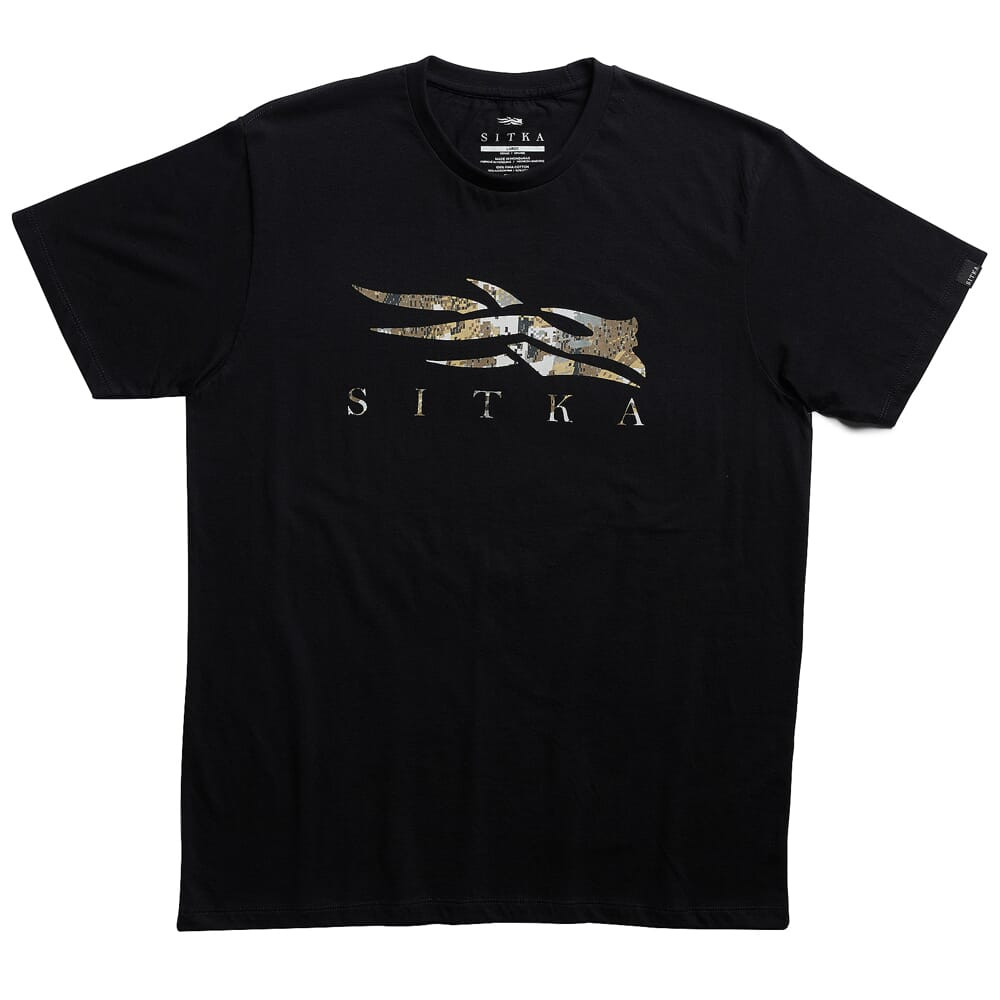 Sitka Gear Optifade Icon Tee Black Elevated II Medium 600091-BKEV-M