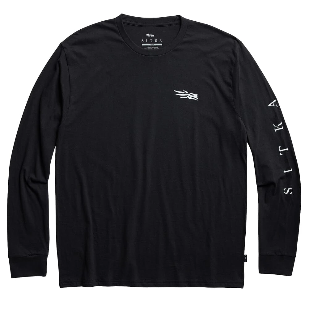Sitka Gear Foundation Long Sleeve Tee Sitka Black Medium 600093-BK-M