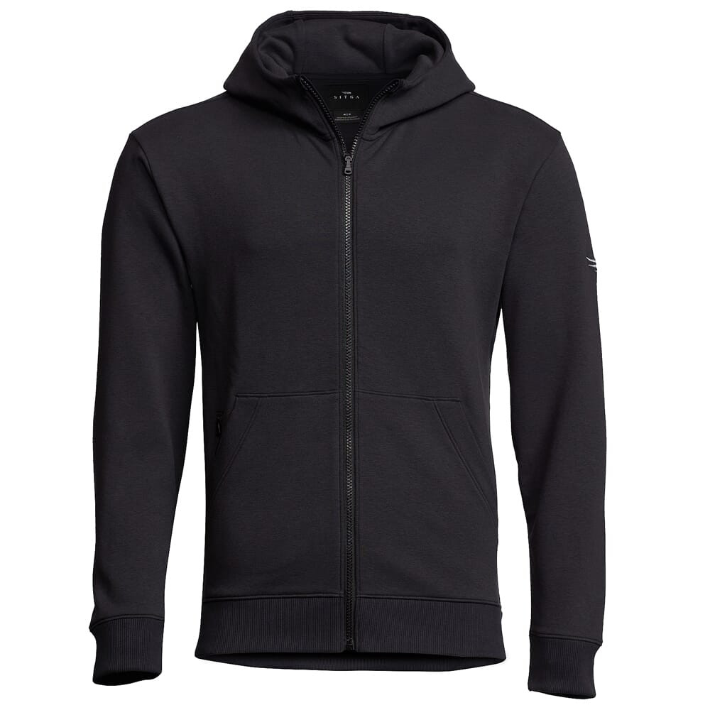 Sitka Gear Essential Full Zip Hoody Sitka Black Large 600220-BK-L