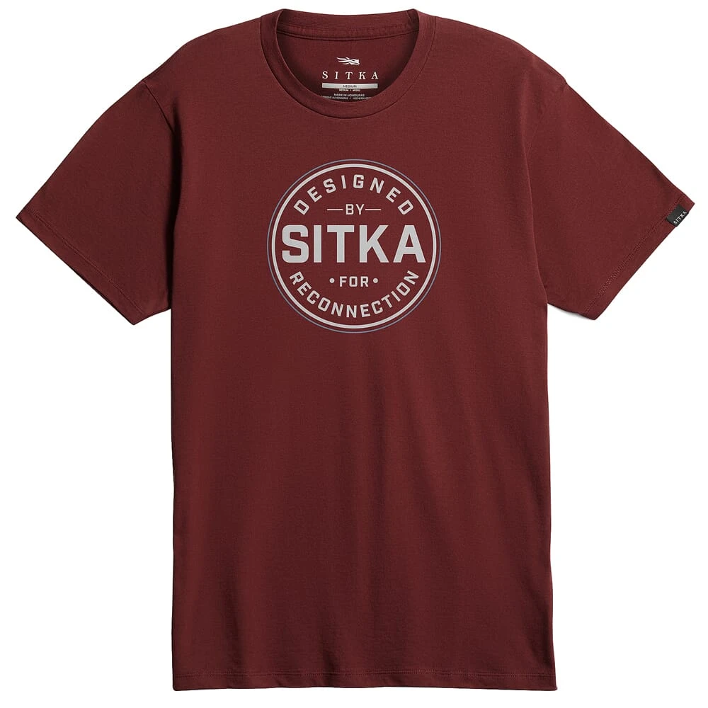 Sitka Gear Reconnection Tee Dark Red Medium 600225-DAR-M