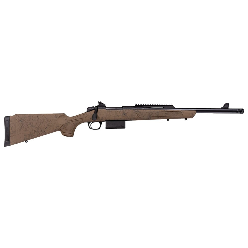 CVA Cascade SR-80 .308 Win 18" 1:10" 5/8x24" Bbl Graphite Black/FDE w/Black Web Scout Rifle w/Iron Sights & Forward Picatinny Rail CR3933