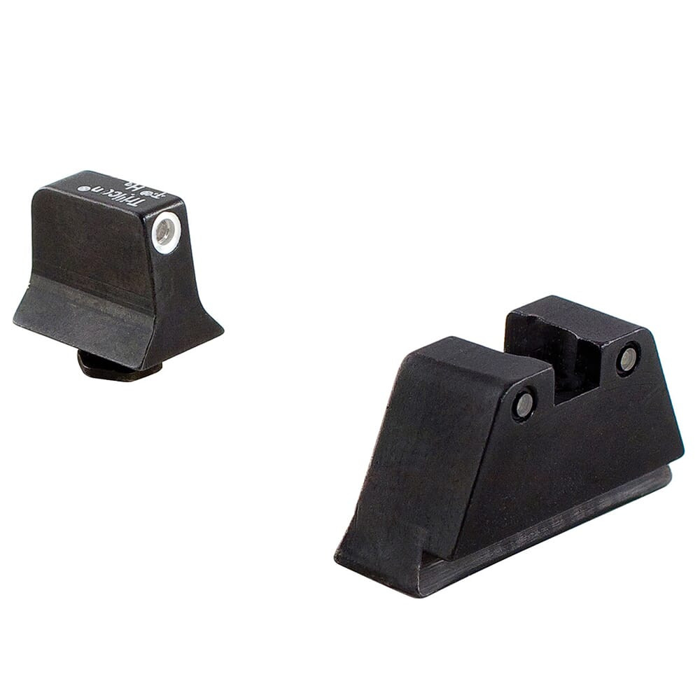 Trijicon Bright & Tough 3-Dot WHT Outline/GRN Front/BLK Outline/ORG Rear Night Sight Suppressor Set for Standard Frame Glock Models 600659