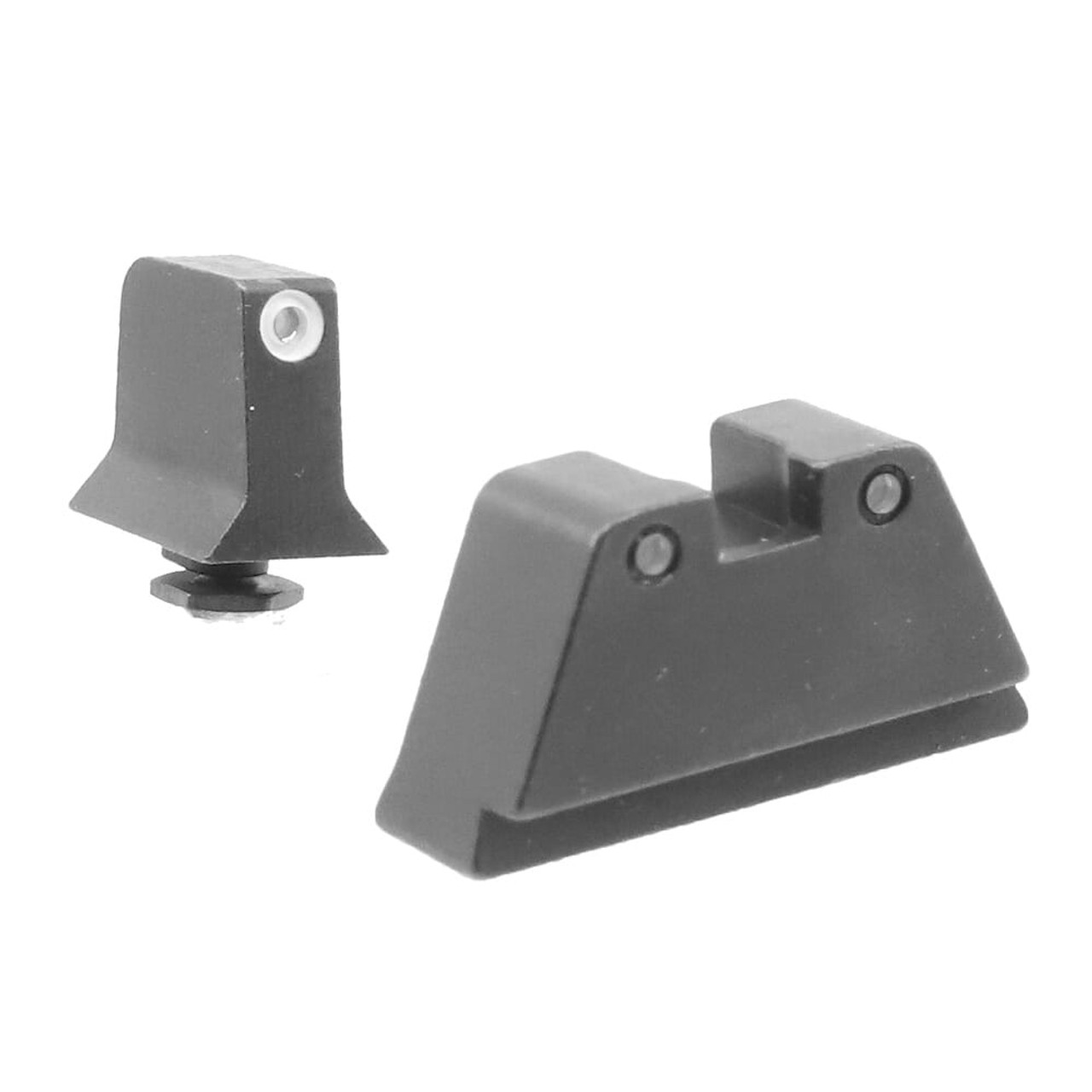 Trijicon Bright & Tough 3-Dot WHT Outline/GRN Front/BLK Outline/ORG Rear Night Sight Suppressor Set for Large Frame Glock Models 600696