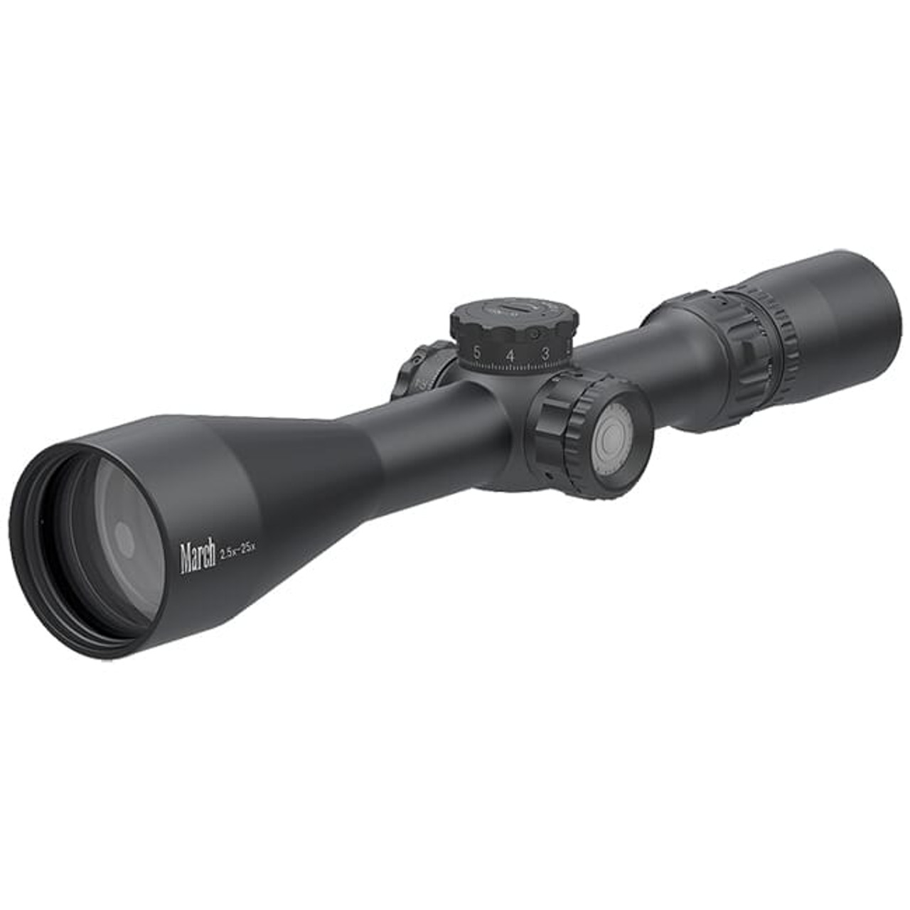 March Compact Tactical 2.5-25x52mm MML Reticle 0.1MIL Illuminated Riflescope D25V52TIML-MML-800070