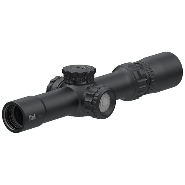 March Compact Tactical 1-4.5x24 MTR-D2 Reticle 1/4MOA Illuminated Riflescope D4.5V24TI