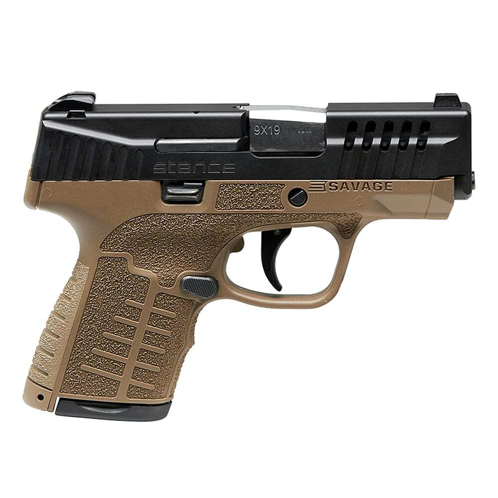 Savage Arms Stance MC9 9mm 3.2" 1:10" Bbl FDE Semi-Auto Pistol w/TruGlo Night Sights, (1) 7rd & (1) 8rd Mags 67007