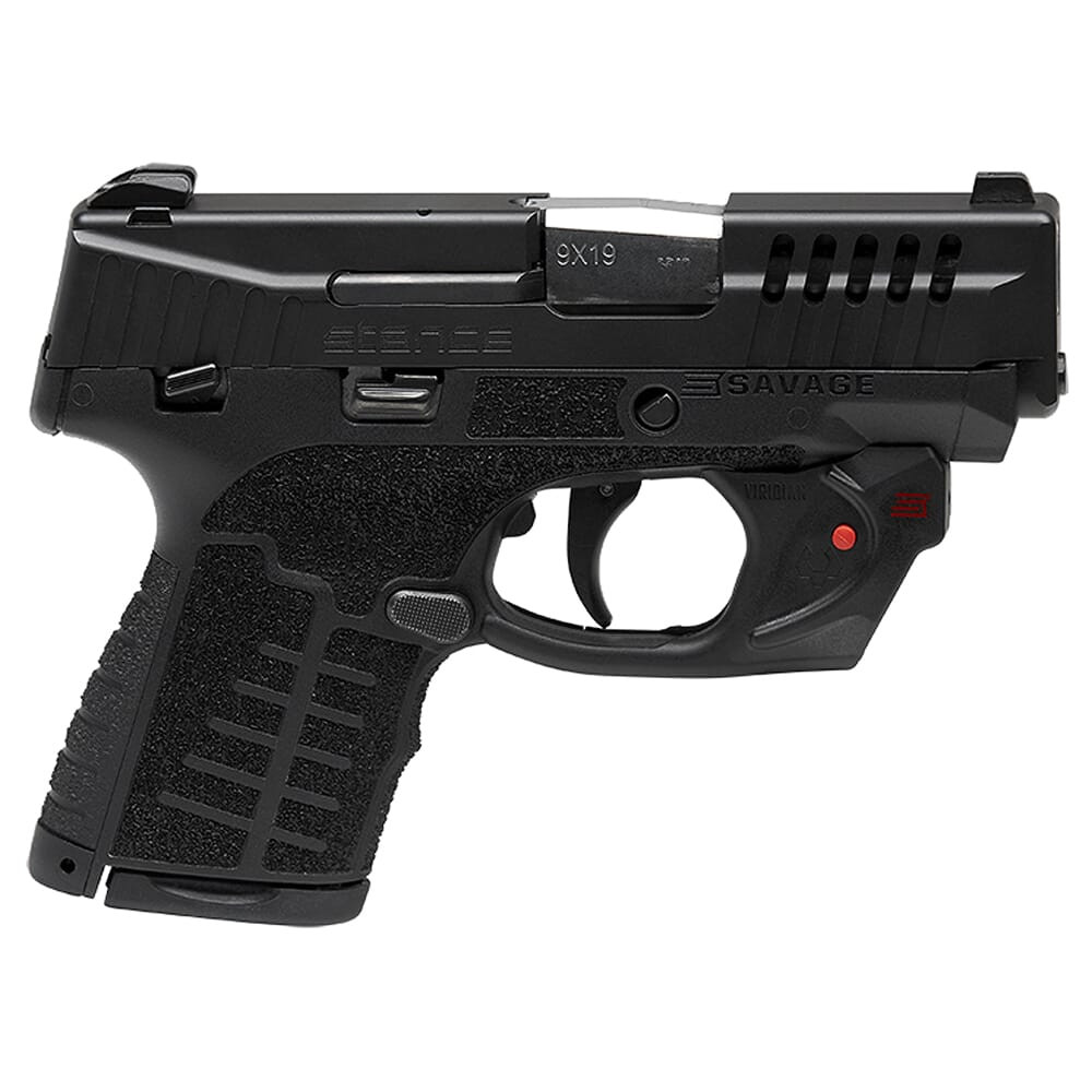 Savage Arms Stance MC9MS 9mm 3.2" 1:10" Bbl Black Semi-Auto Pistol w/Viridian E-Series Red Laser, (1) 7rd & (1) 8rd Mags 67016