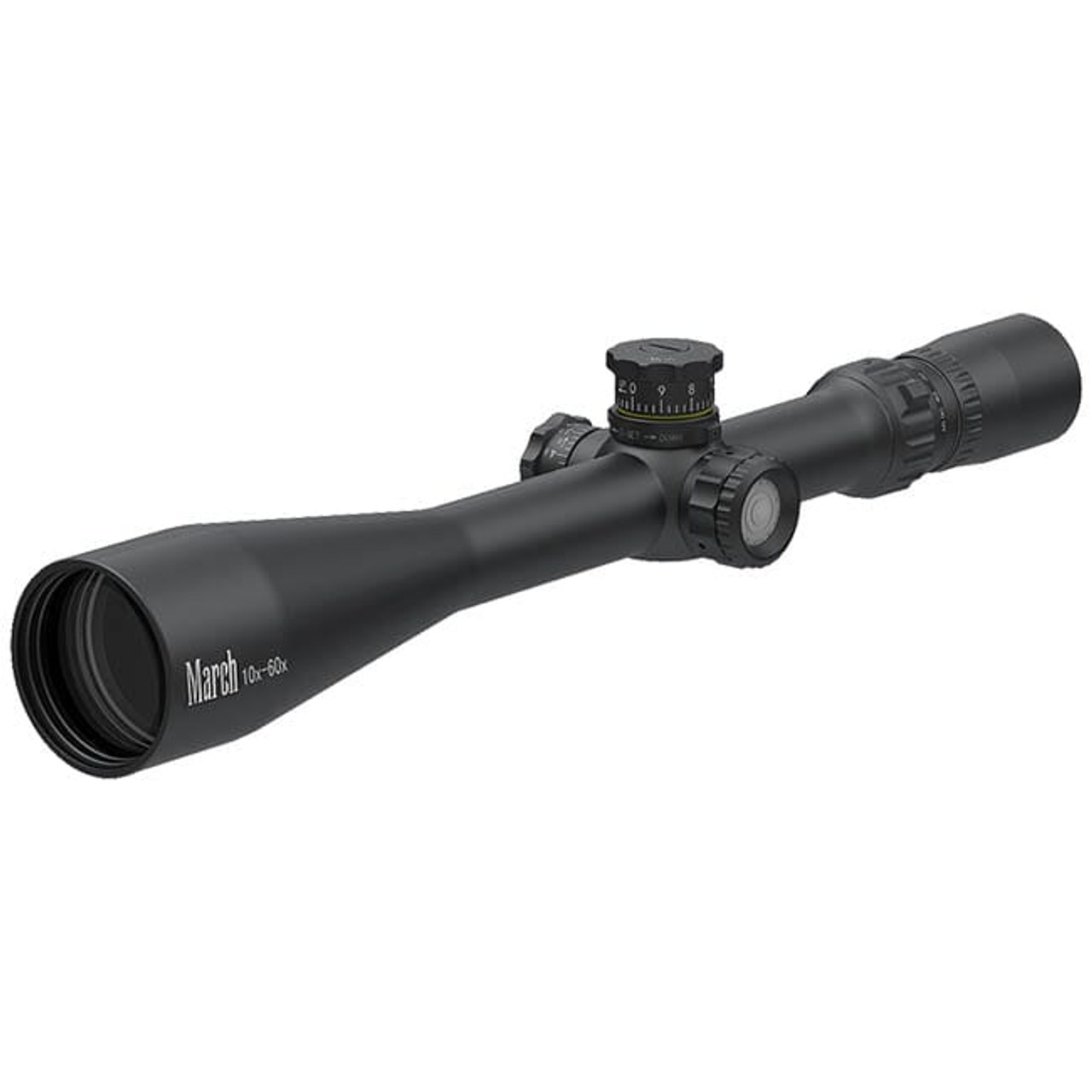 March Tactical 10-60x52mm MTR-FT Reticle 1/8MOA Illuminated Riflescope D60V52TI-MTR-FT-800205