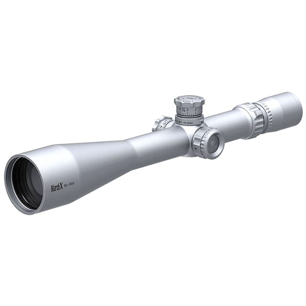 March X Tactical 8-80x56mm Silver MTR-FT Reticle 1/8MOA Illuminated Riflescope D80V56STI-MTR-FT-800230