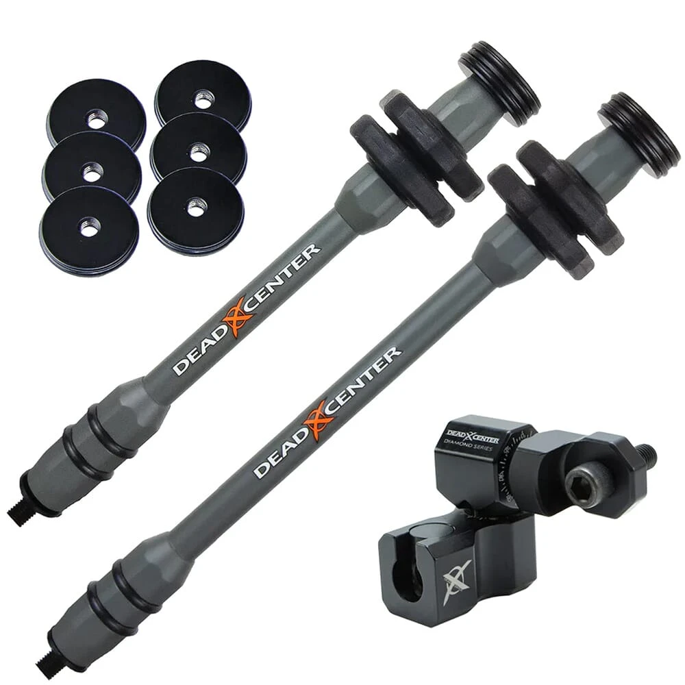 Dead Center Dead Level Hunter XS Lite 10" & 8" Grey Stabilizers DLHXSL-10-8-GRY