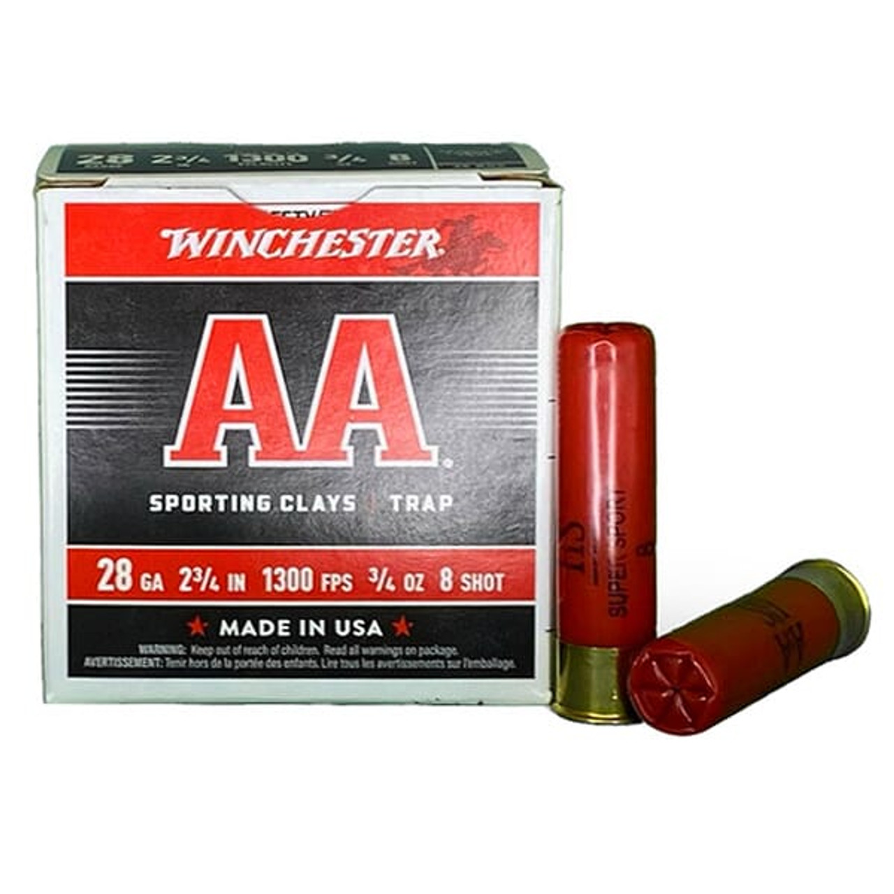 Winchester 28ga 2.75" #7.5 AA Super Sport SC 3/4oz Shells Case of 500 AASC287VP