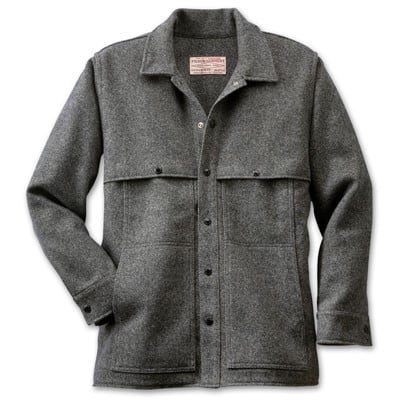 Filson Wool Cape Coat Gray LG 10048