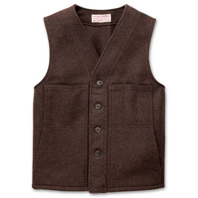 Filson Mackinaw Wool Vest Brown 44 10055