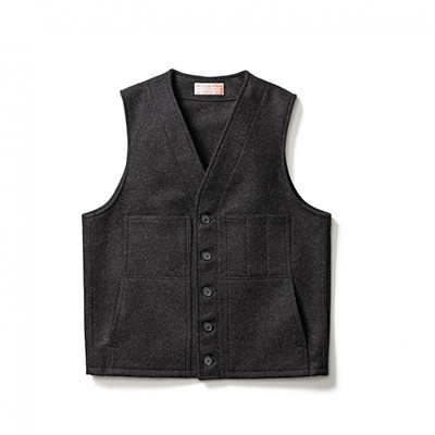 Filson Mackinaw Wool Vest Charcoal S FCO-011290 FIL-10055-Charcoal-S