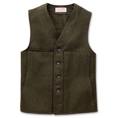 Filson 40 Green Mackinaw Wool Vest 10055