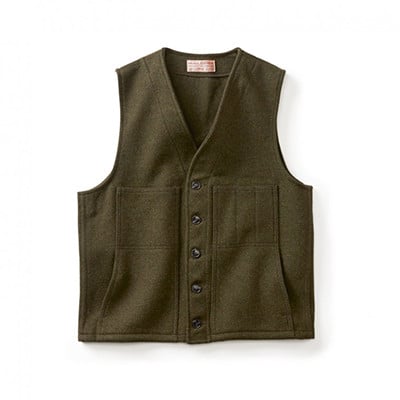Filson Mackinaw Wool Vest ForestGrn L FCO-011577 FIL-10055-ForestGrn-L