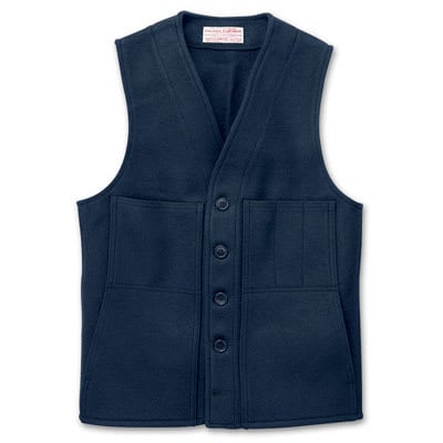 Filson 34 Navy Mackinaw Wool Vest FIL-10055-NA