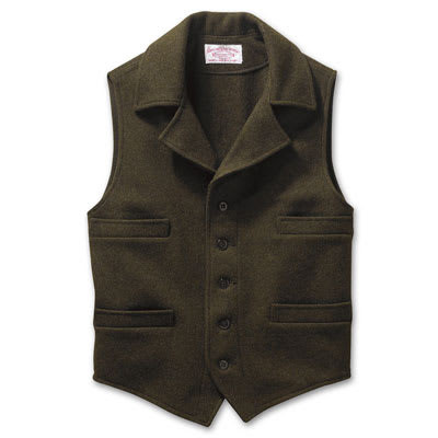 Filson SM Green Mackinaw Western Vest 10057
