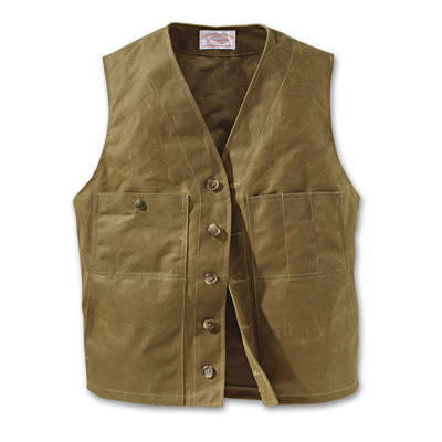 Filson Oil Tin Cloth Vest Tan 40 10265