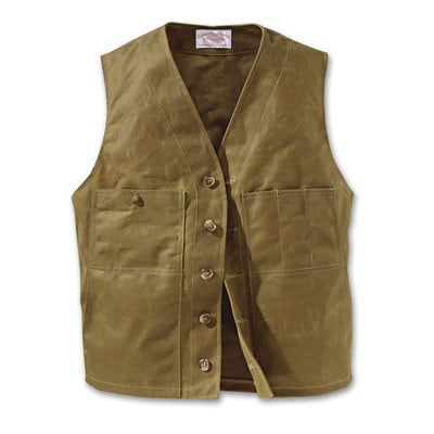 Filson 40 Tan Oil Tin Cloth Vest FIL-10268-TN