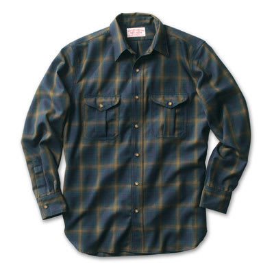 Filson Mens XS Diablo Blue Wool Guide Shirt 10395-DU