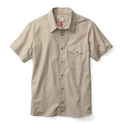 Filson S/S Feather Cloth Shirt Desert Tan LG 10491