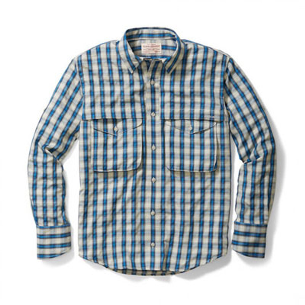 Filson Angler Shirt Aspen Blue Plaid SM 10604