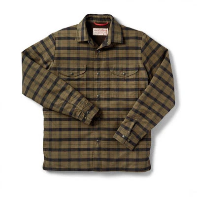 Filson Insulated Alaskan Guide Jac Shirt Otter Green Black XL 10656