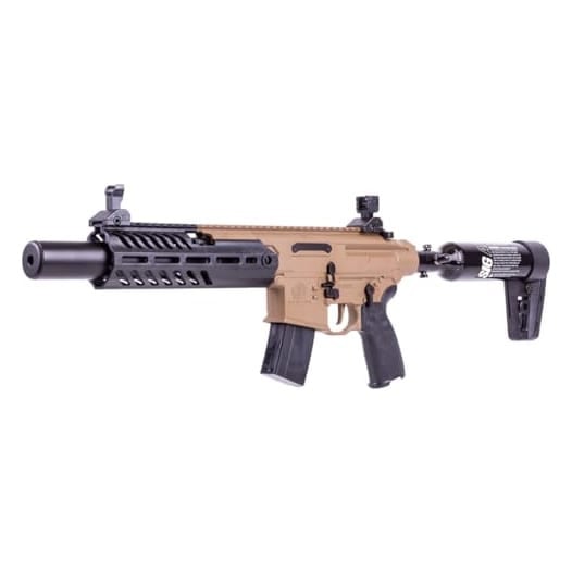 Sig Sauer MCX PCP CANEBRAKE .177 Cal 90gr Two-Tone Black/FDE Air Rifle w/(1) 30rd Pellet Mag & M-LOK Handguard AIR-MCX-CANEBRAKE-PCP