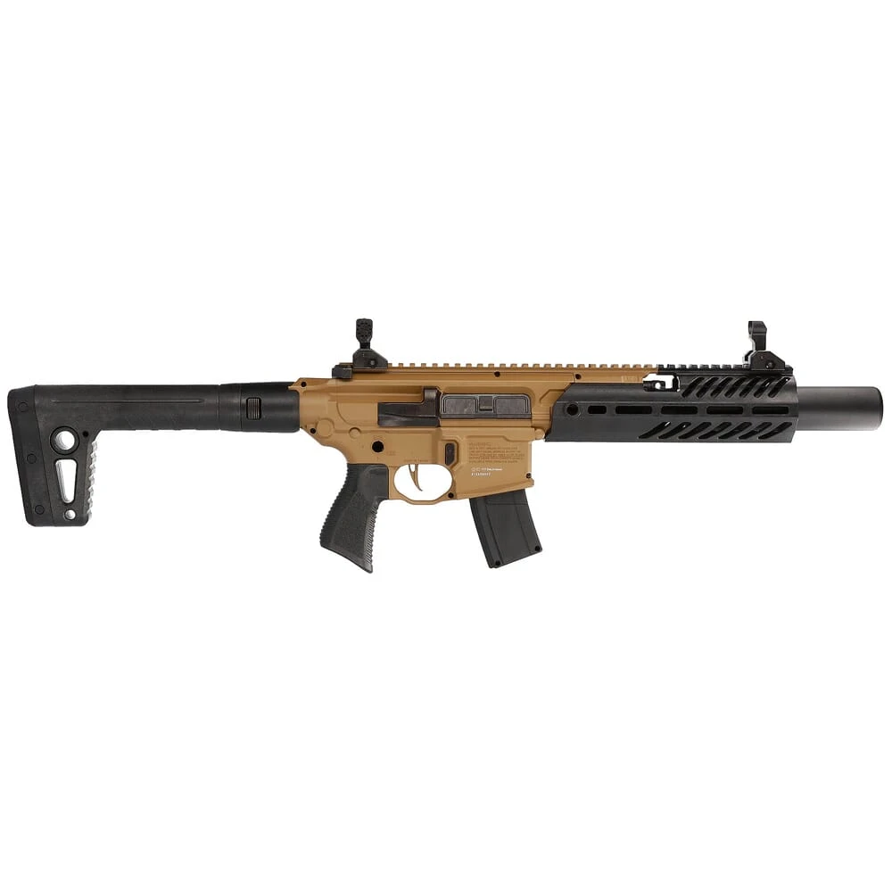 Sig Sauer MCX RATTLER CANEBRAKE Air .177 Cal 90gr CO2 Two-Tone Black/FDE Air Rifle w/(1) 30rd Pellet Mag & M-LOK Handguard AIR-MCX-CANEBRAKE