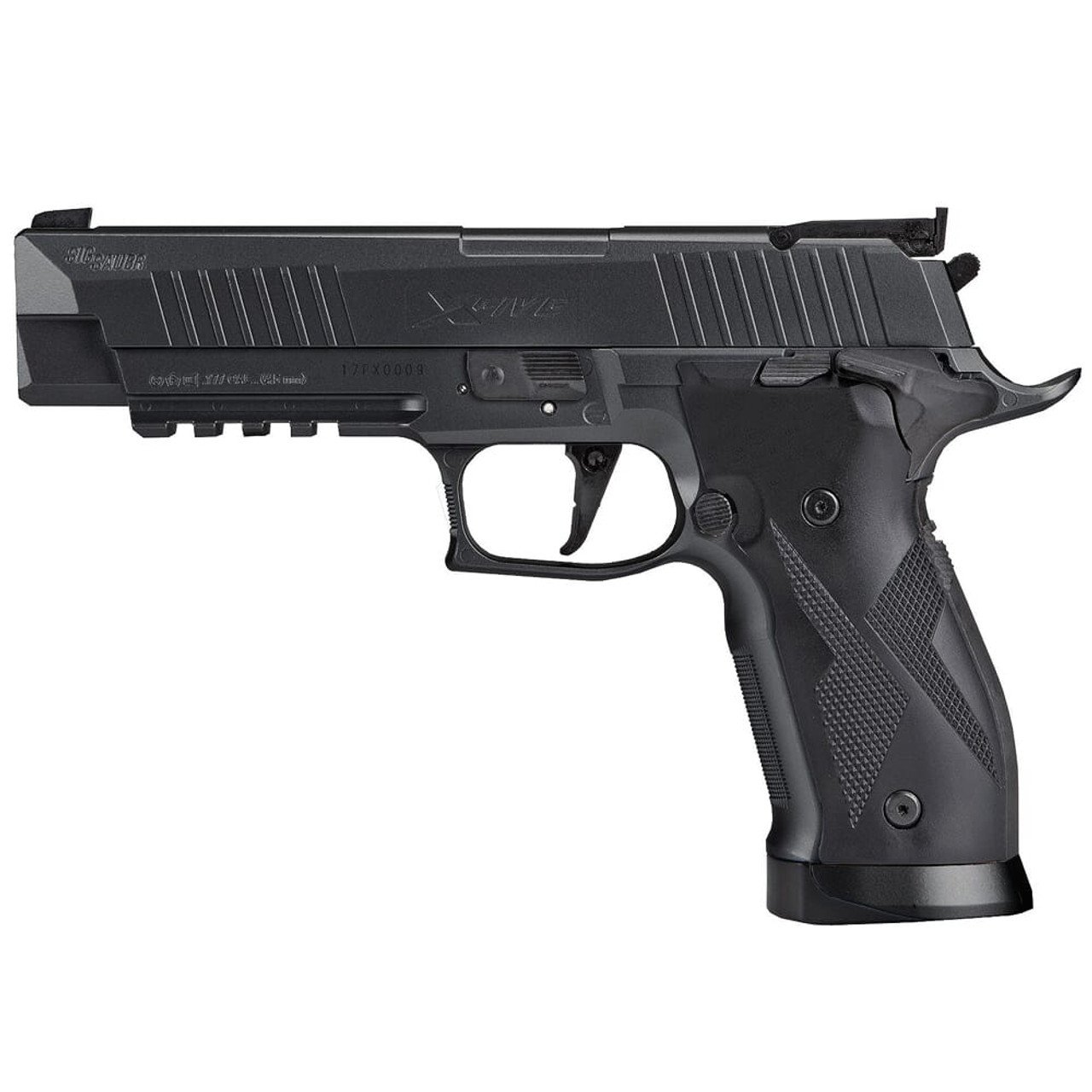 Sig Sauer P226 X-FIVE Air .177 Cal 12gr CO2 Air Pistol w/(1) 20rd Pellet Mag & Contrast Metal Sights AIR-X5-177-BLK