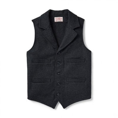 Filson Mackinaw Western Vest Charcoal MD 10682
