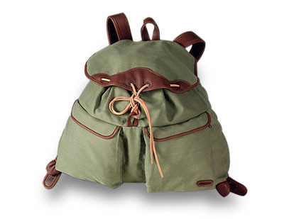 Blaser Moose Leather and Linen Rucksack